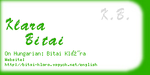 klara bitai business card